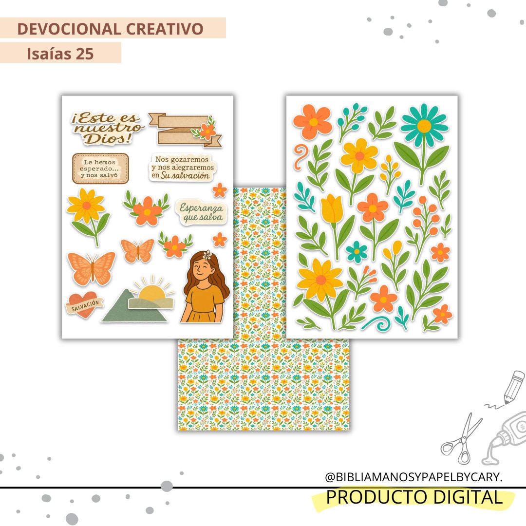 🌿 Kit Devocional Creativo – Isaías 25 🌿